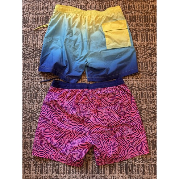 2 Pairs Of Psycho Bunny Swim Trunks Shorts Large 6inch Inseam Excellent Cond - Picture 8 of 12